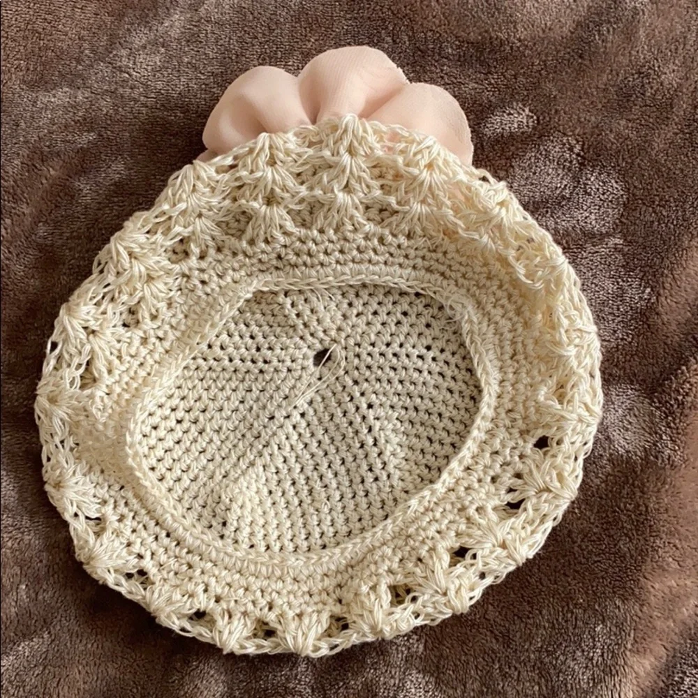 Custom Crocheted floral toddler girl beanie